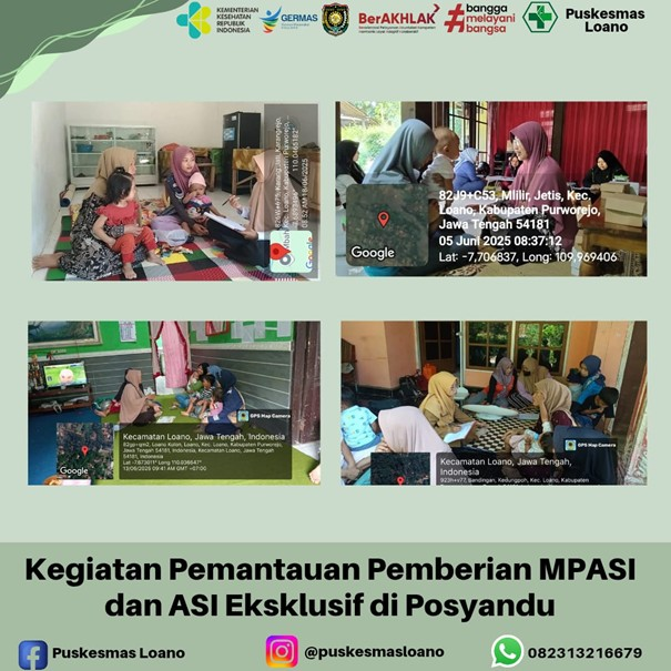 Kegiatan Pemantauan Pemberian MPASI dan ASI Eksklusig di Posyandu